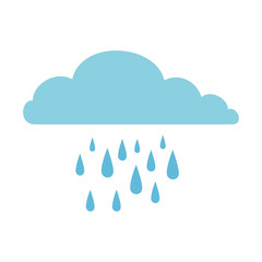 cloud rainy sky isolated icon vector illustration design