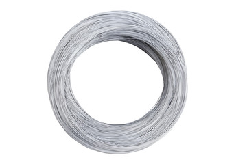 silver wire coil on white