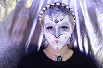 Alien woman make up