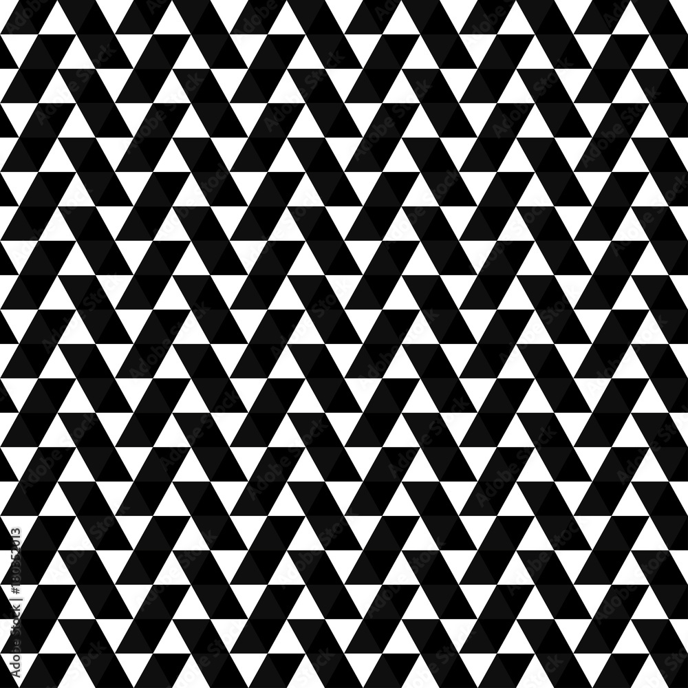 Poster abstract triangular pattern. seamless background with triangles. modern black and white geometric te