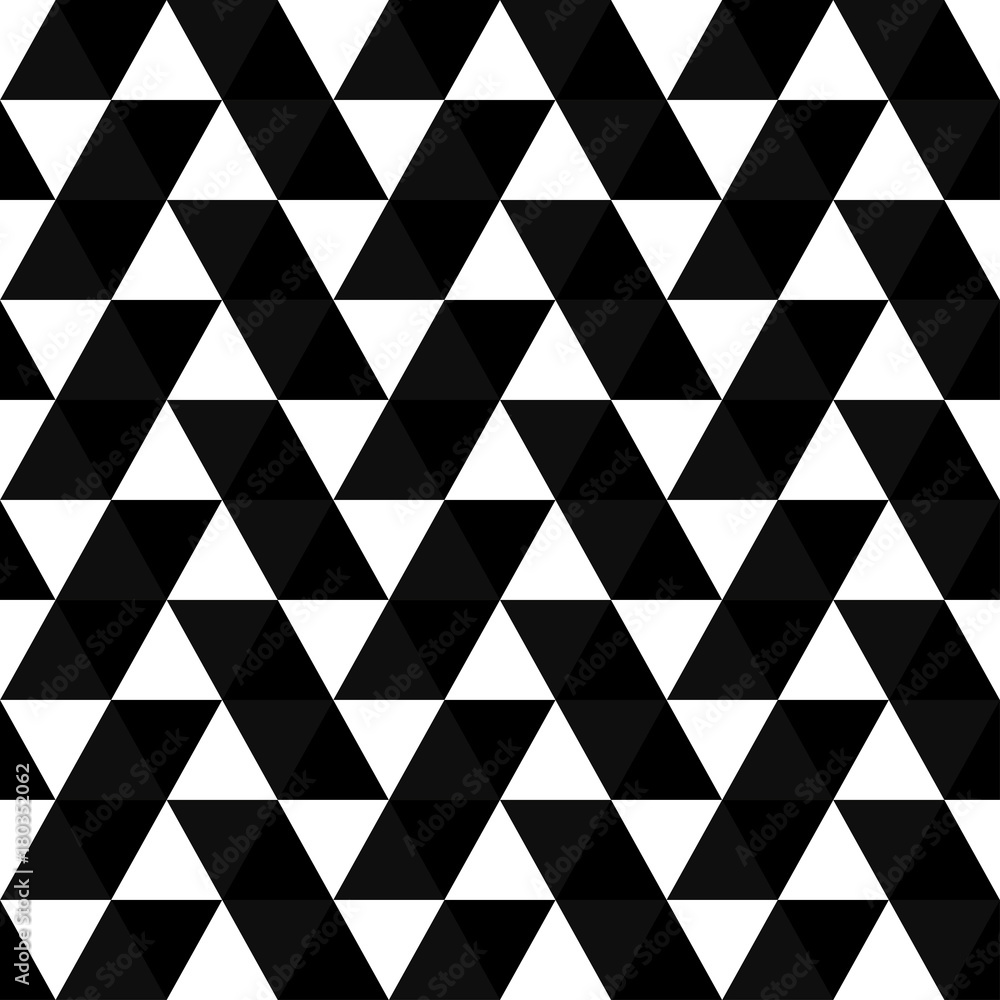 Poster abstract triangular pattern. seamless background with triangles. modern black and white geometric te