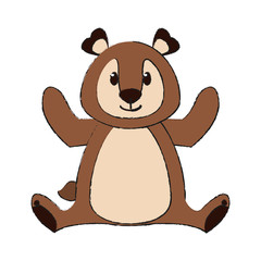 Cute bear cartoon icon vector illustration graphic design
