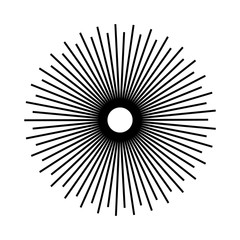 Abstract sunburst. Vintage sun burst frames and design element. Geometric shape,light ray. Vector illustration.