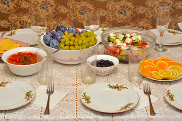 Decorated table for the birthday