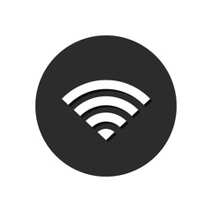 Wifi icon vector Flat network round button. Web symbol