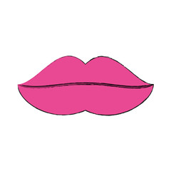 Woman sexy lips icon vector illustration graphic design