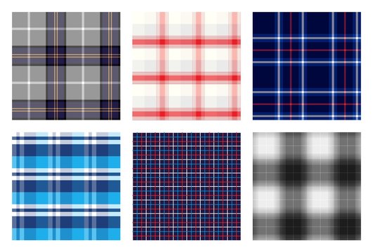 seamless checkered plaid pattern bundle 2. nice for background, wallpaper, and decorative purpose, fabrication and textile design such as flannel etc.