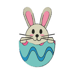 Fototapeta premium Cute bunny cartoon icon vector illustration graphic design