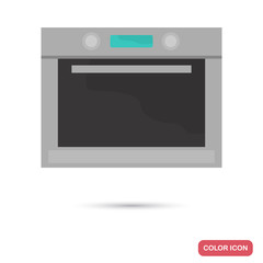 Inbuilt kitchen oven color flat icon