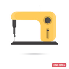Sewing machine color flat icon
