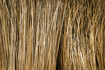 Close-up of grass broom as abstract background