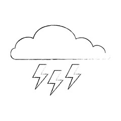 cloud sky with rays icon vector illustration design