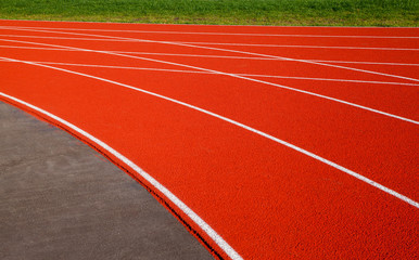 Running tracks on stadium.