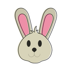Cute rabbit cartoon icon vector illustration graphic design