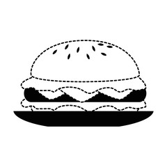 delicious burger isolated icon vector illustration design
