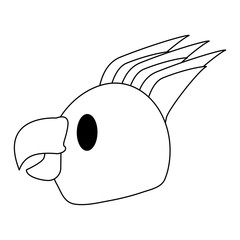 Cute parrot bird cartoon icon vector illustration graphic design