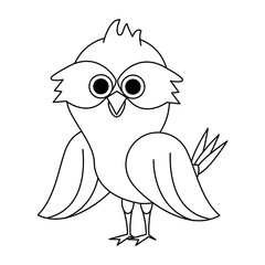 Cute owl bird cartoon icon vector illustration graphic design