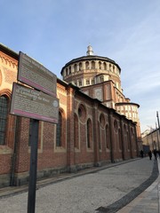 Fototapeta premium Milano, la basilica di Santa Maria delle Grazie