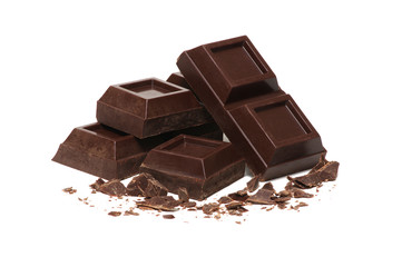 broken bar of dark chocolate