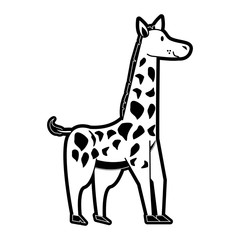 Cute giraffe cartoon icon vector illustration graphic design