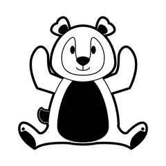 Cute bear cartoon icon vector illustration graphic design