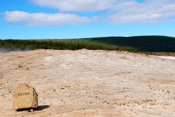 Site de Geysir Islande, geyser de Geysir