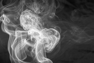 Smoke on black background