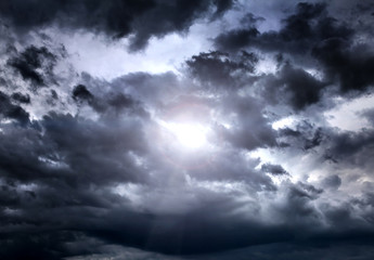 Obraz na płótnie Canvas Cloudscape with a Sunlight