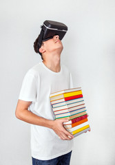 Student in VR Glasses