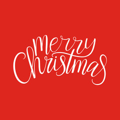 Merry Christmas vector text calligraphic. Design for card, print