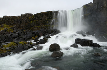 Fototapeta na wymiar Öxarárfoss Waterfall, Iceland