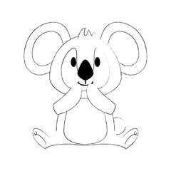 Cute koala cartoon icon vector illustration graphic design