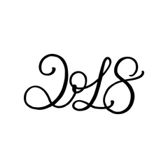 2018 hand drawn text calligraphic. Design for card, print, poste