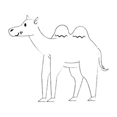 Cute camel cartoon icon vector illustration graphic design