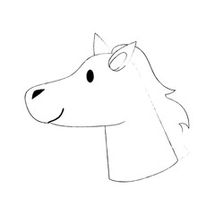Cute horse cartoon icon vector illustration graphic design