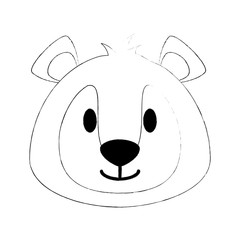 Cute bear cartoon icon vector illustration graphic design
