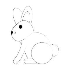 Cute bunny cartoon icon vector illustration graphic design