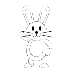 Cute bunny cartoon icon vector illustration graphic design
