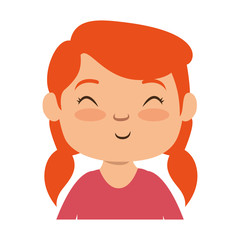 Obraz premium little girl avatar character vector illustration design