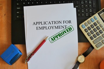 Application for employment approved