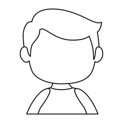 little boy avatar characters vector illustration design