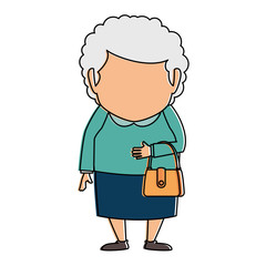 cute grandmother avatar character vector illustration design