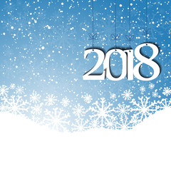Snowfall, background for Christmas and New Year 2018