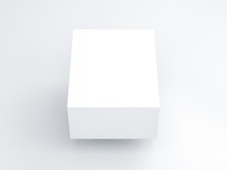 White Box Mockup packaging on light background. 3d rendering