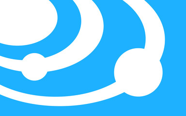 Fototapeta premium abstract background with white and blue circles and rings