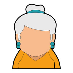 cute grandmother avatar character vector illustration design