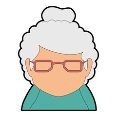 cute grandmother avatar character vector illustration design