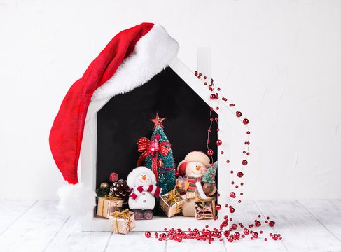 christmas decoration with vintage toys