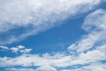 Blue sky and white cloud