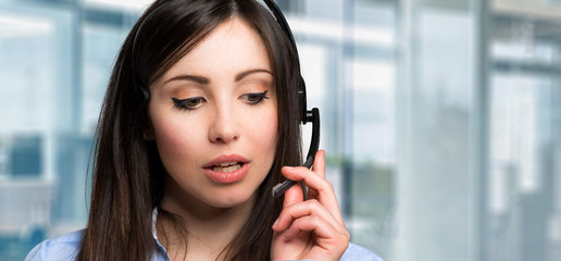 Young customer representative portrait